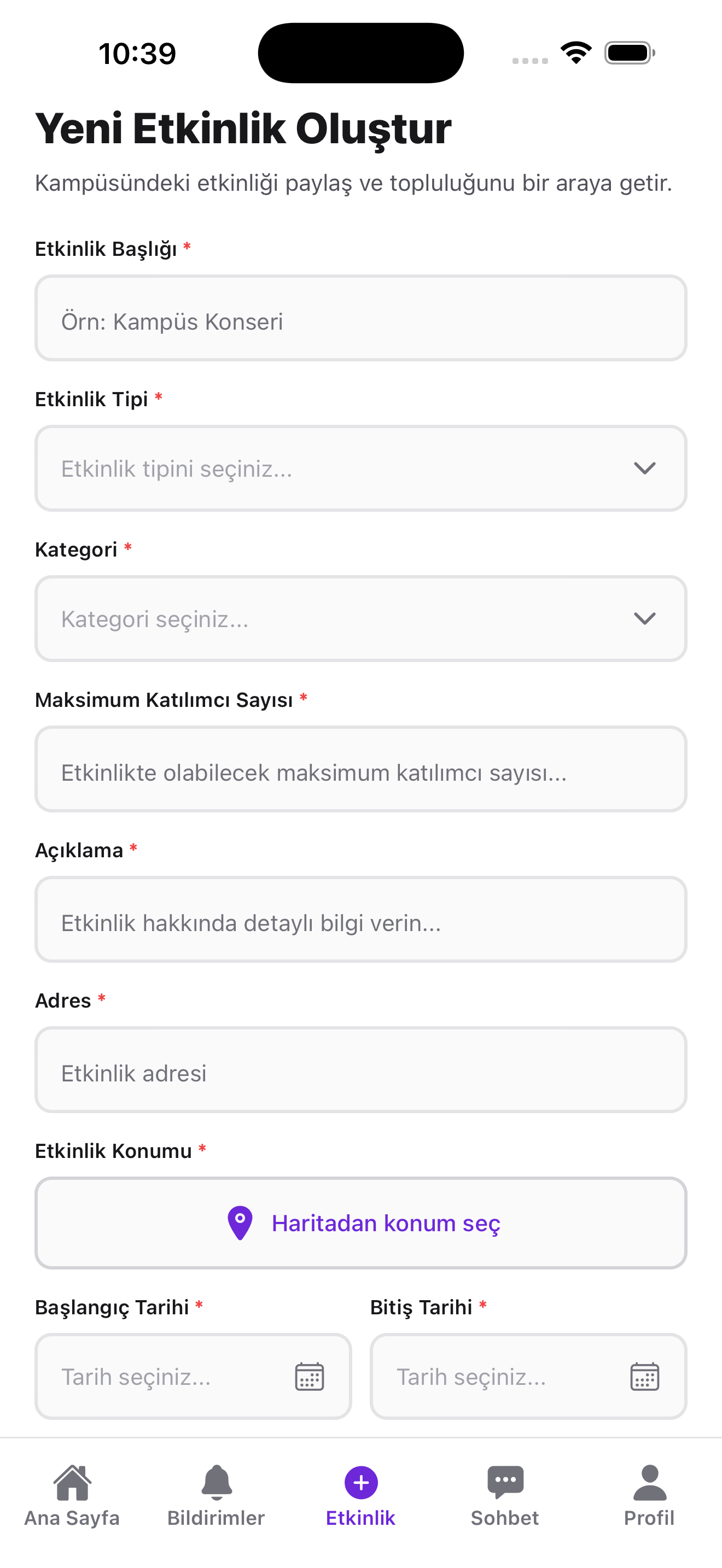 Create Event